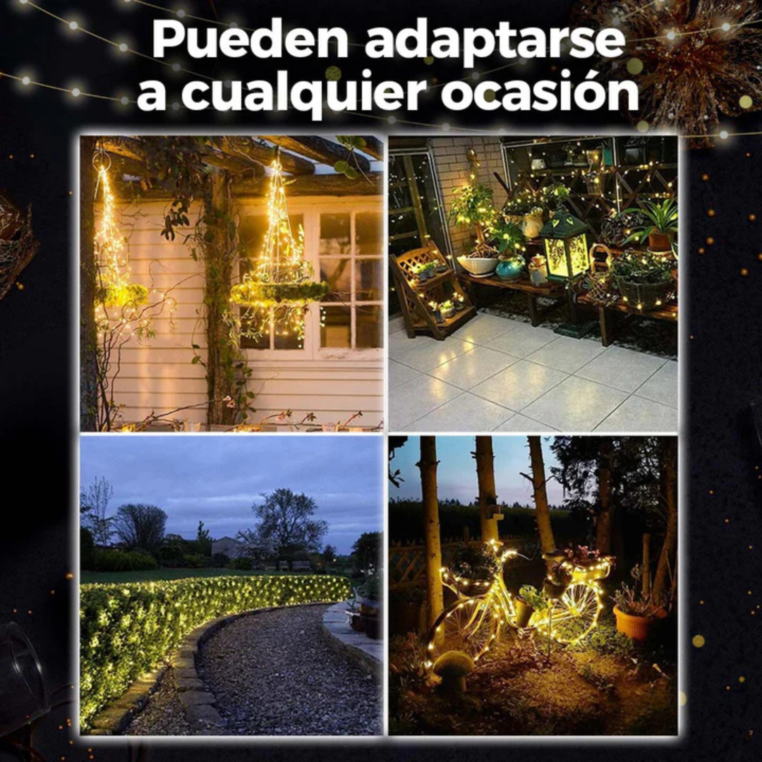 Luces Navideñas con Panel Solar (NAVIDAD DE ENSUEÑO)