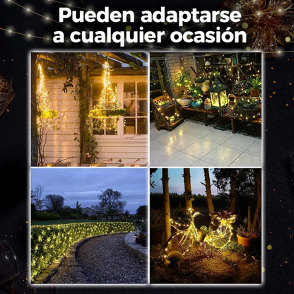 Luces Navideñas con Panel Solar (NAVIDAD DE ENSUEÑO)